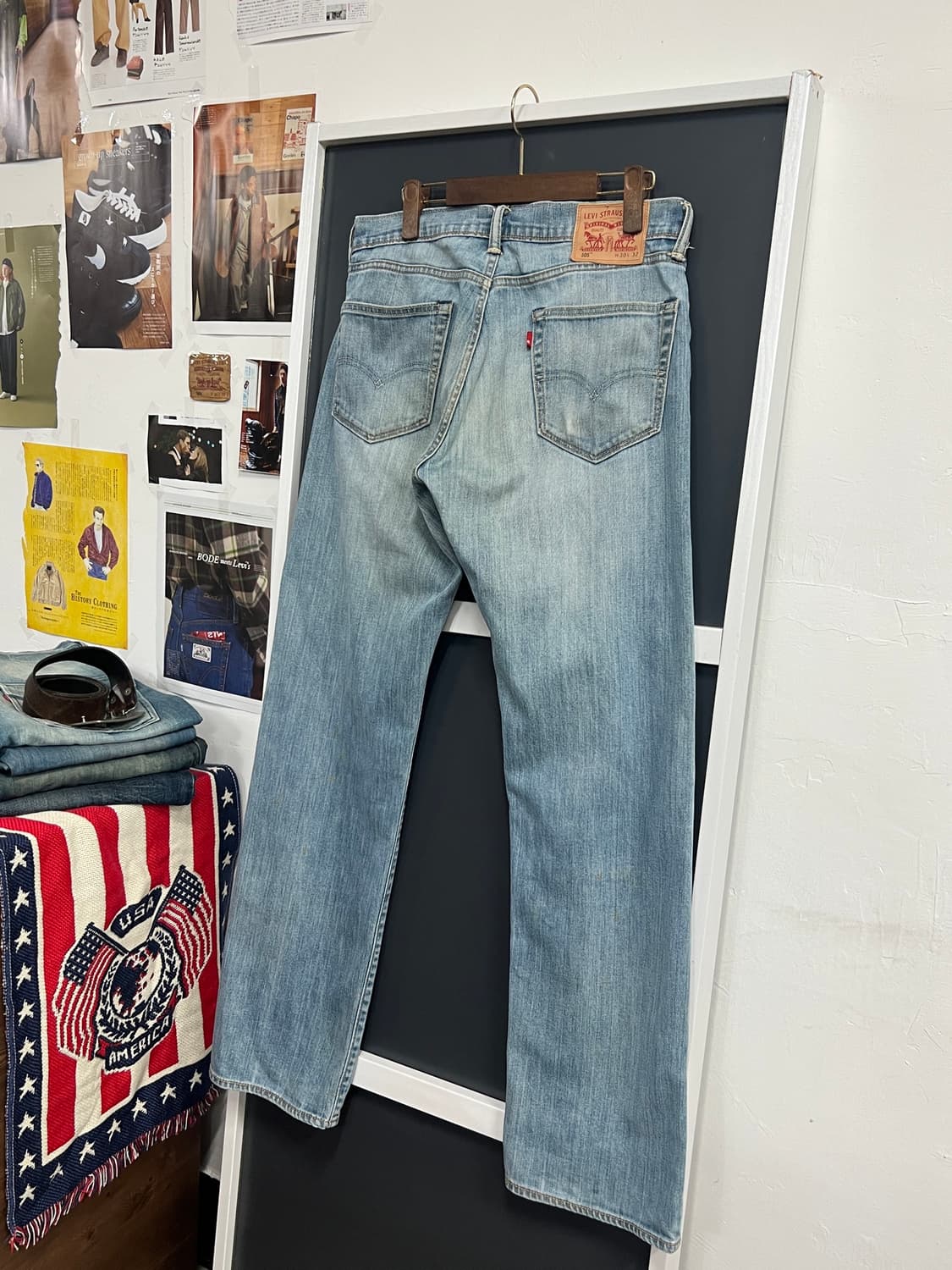 Levis 리바이스 505 스트레이트핏 연청 데님 팬츠 상품이미지1