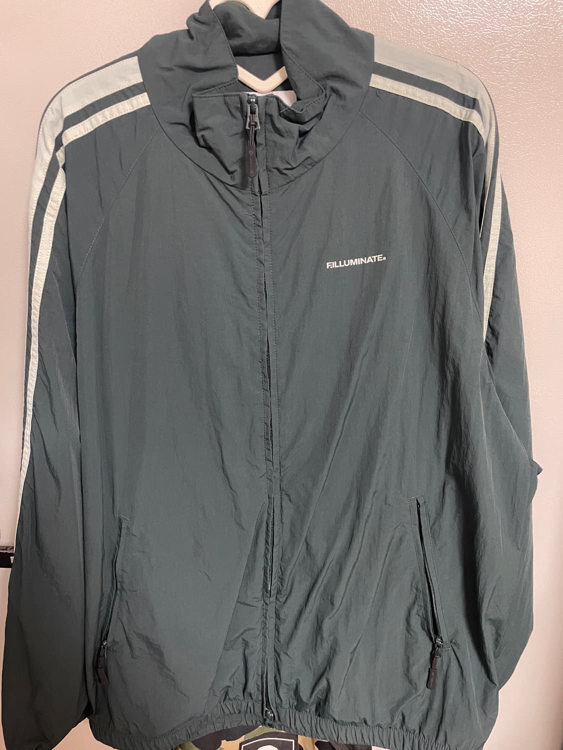 블럭 트랙 윈드브레이커 - 다크그린 상품이미지1