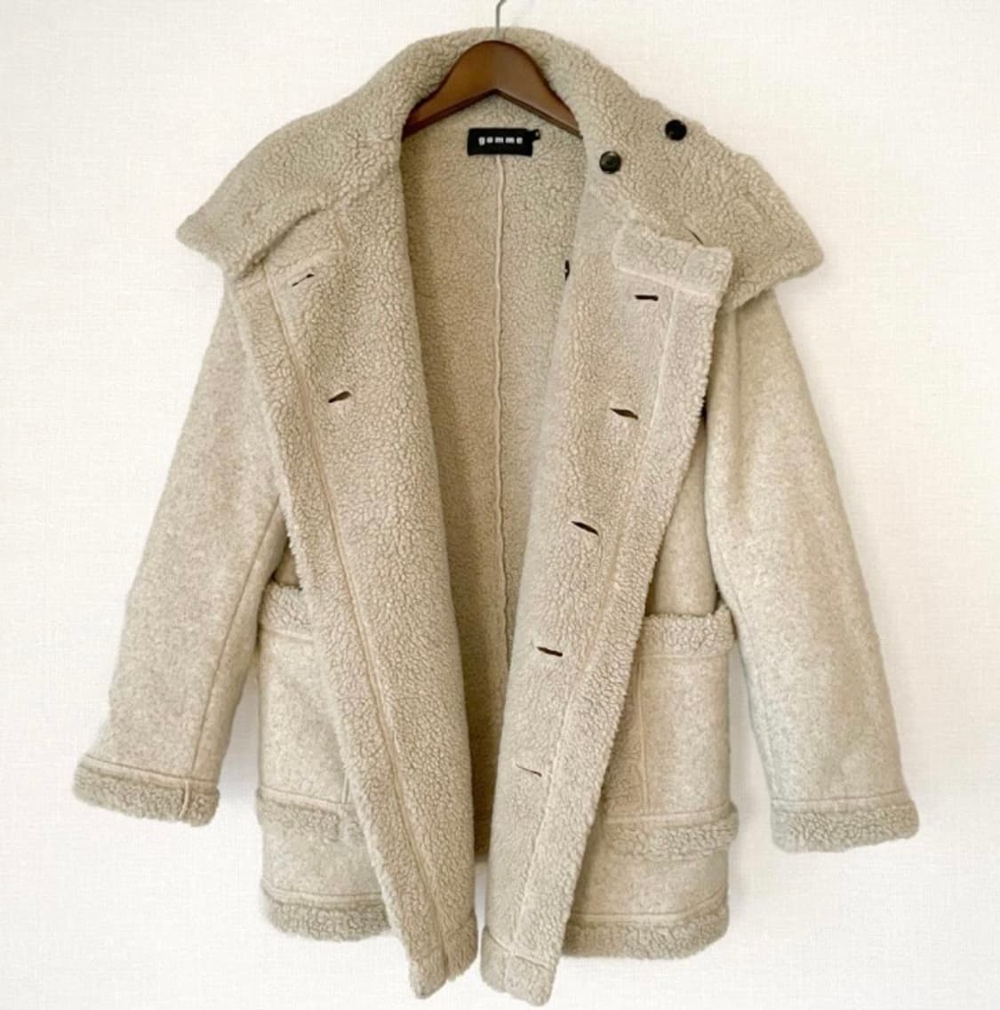 gomme 고무 베이지 코트 상품이미지4