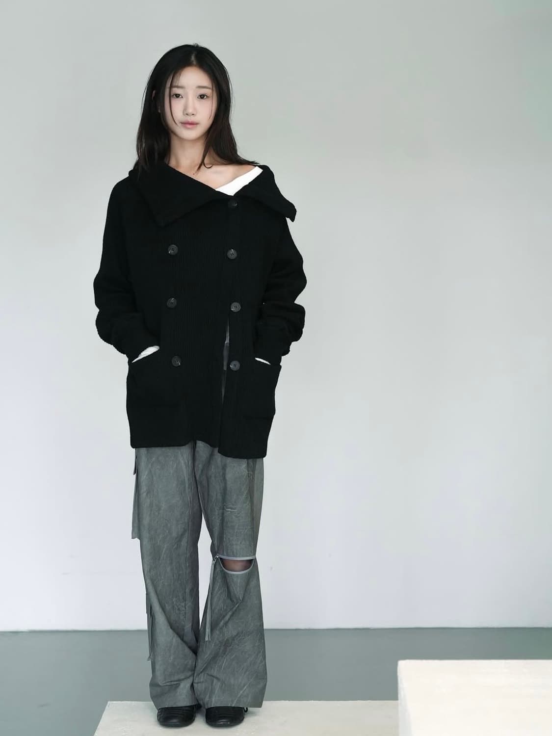 인앤양인하모니 더블 버튼 가디건 yinandyang cardigon 상품이미지3