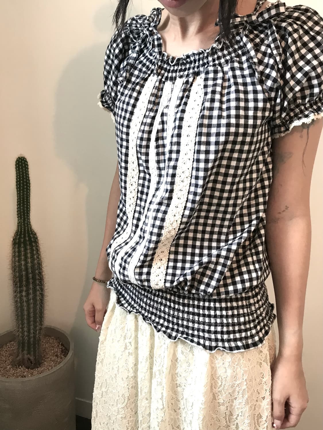 JP vintage checkered bl 상품이미지3