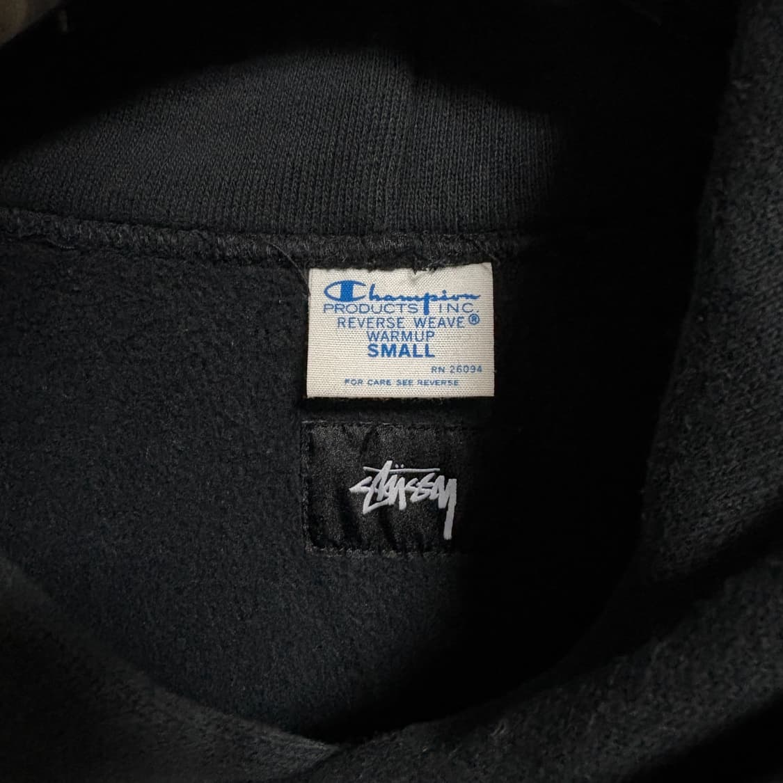 챔피온 X 스투시 리버스위브 후드티 / 블랙, S 상품이미지5