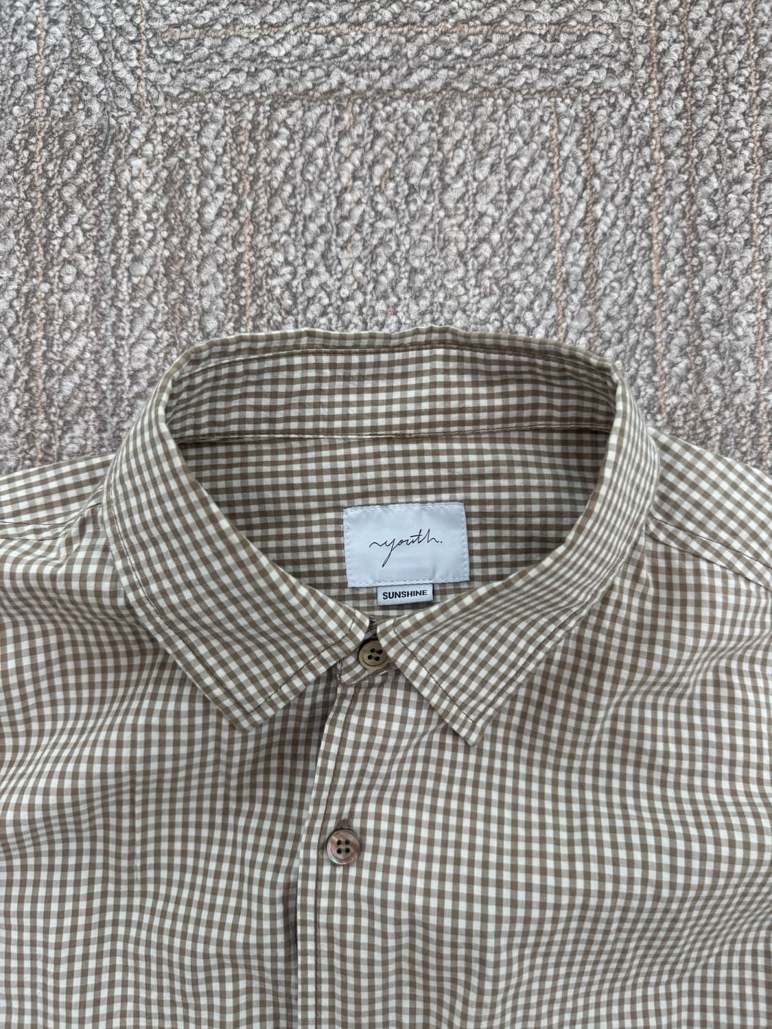 유스 Standard Shirt Beige Check 상품이미지2