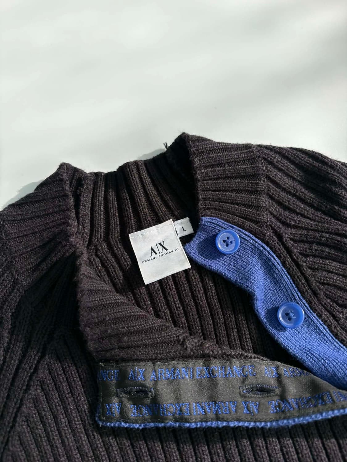 [L] 아르마니 익스체인지 사선 버튼 니트 상품이미지3