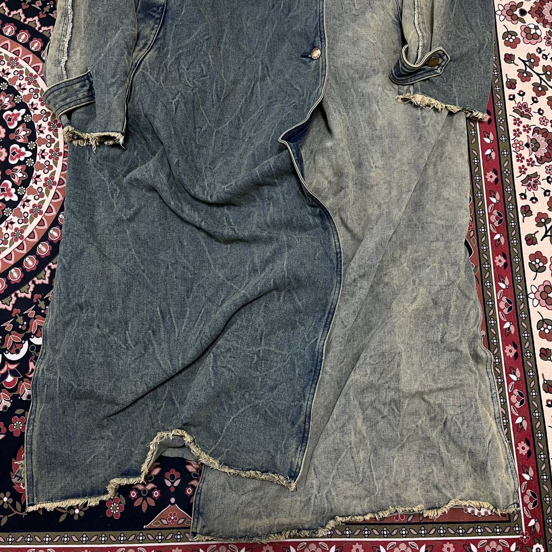 ROOLIBYOO 언발란스 데님 트렌치코트 3XL 상품이미지5