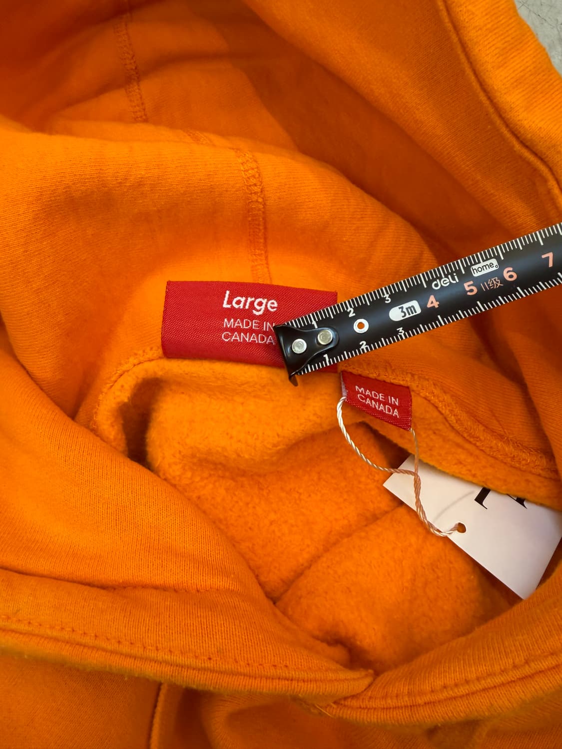 슈프림 슬리브 로고 후디 오렌지 상품이미지4