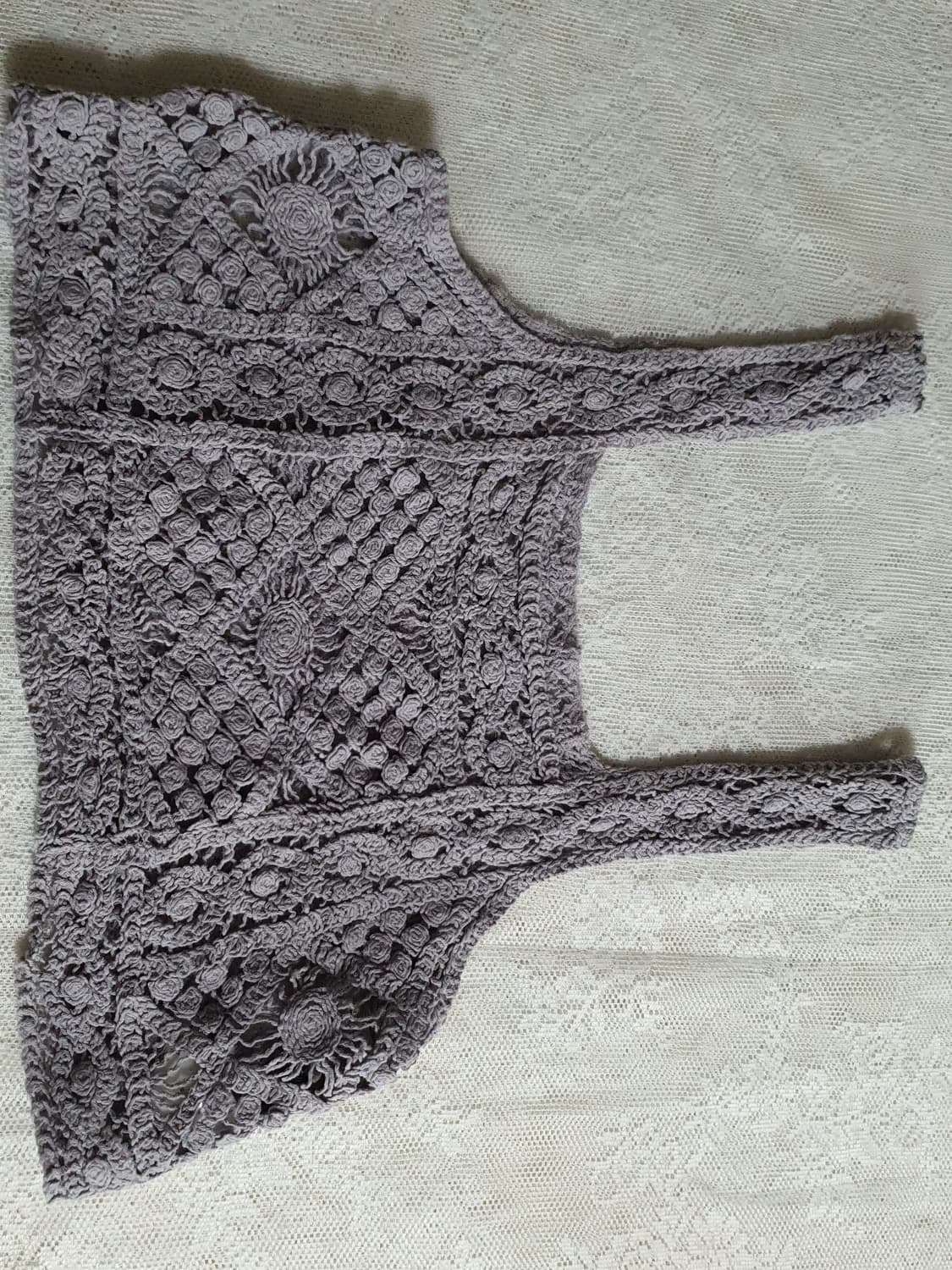 [일본빈티지] 크로셰 뜨개 민소매 탑 퍼플 상품이미지5