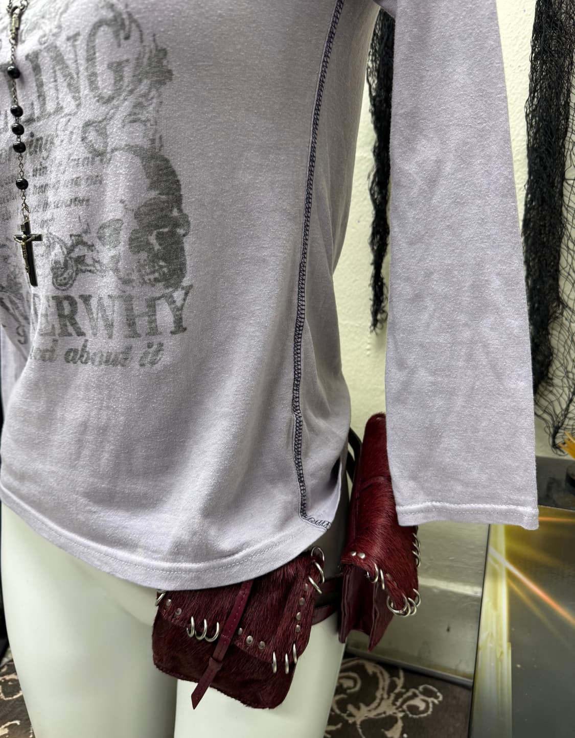 Pinkcat 00s y2k printing cut sew 상품이미지5