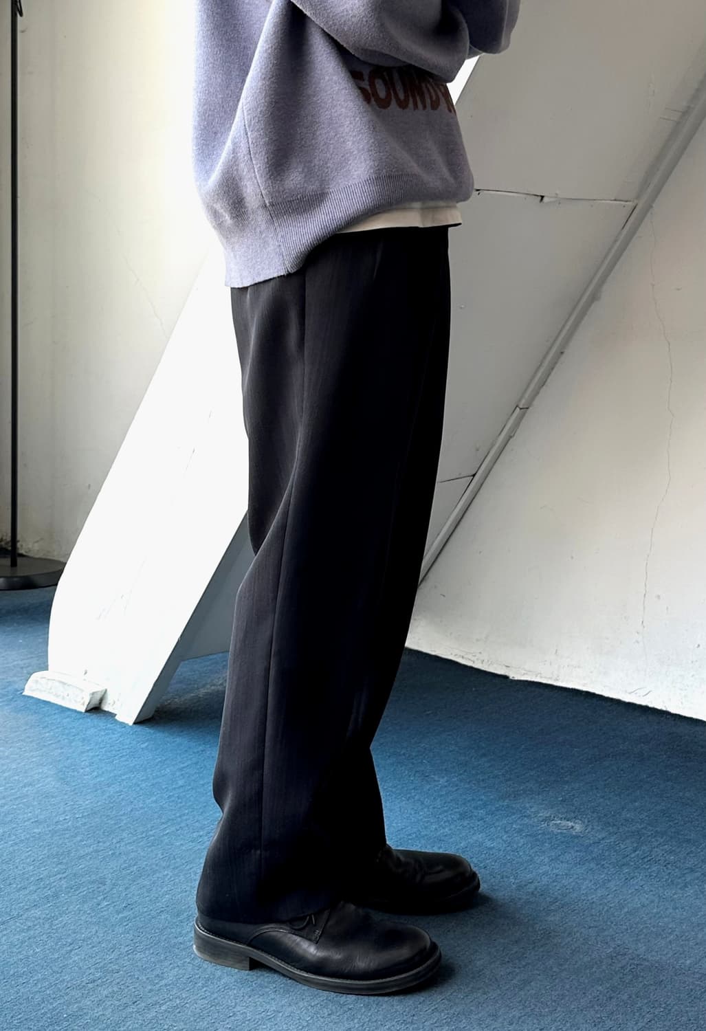 2 pleats multi stripe wide trousers 상품이미지8