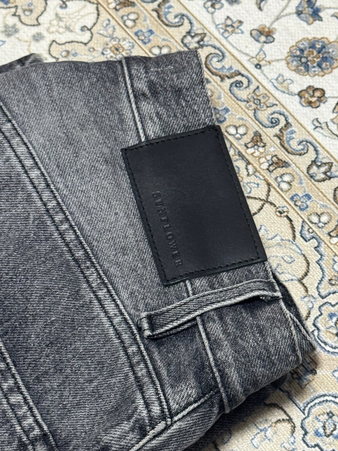 (32) 선플라워 와이드 트위스트 데님 상품이미지2