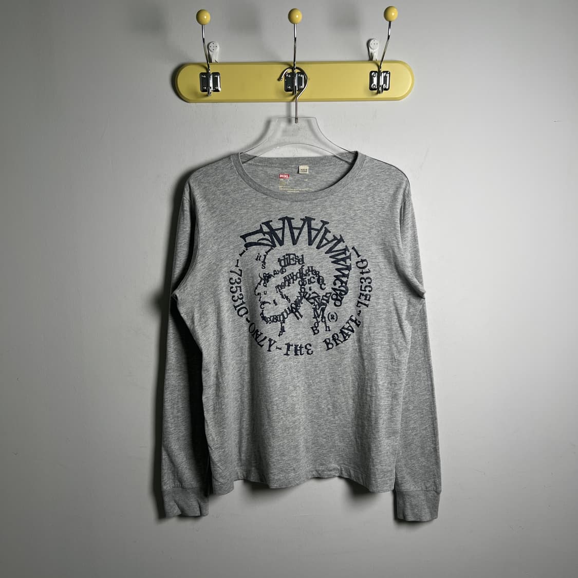 Diesel 디젤 그레이 긴팔 티셔츠 S 상품이미지2