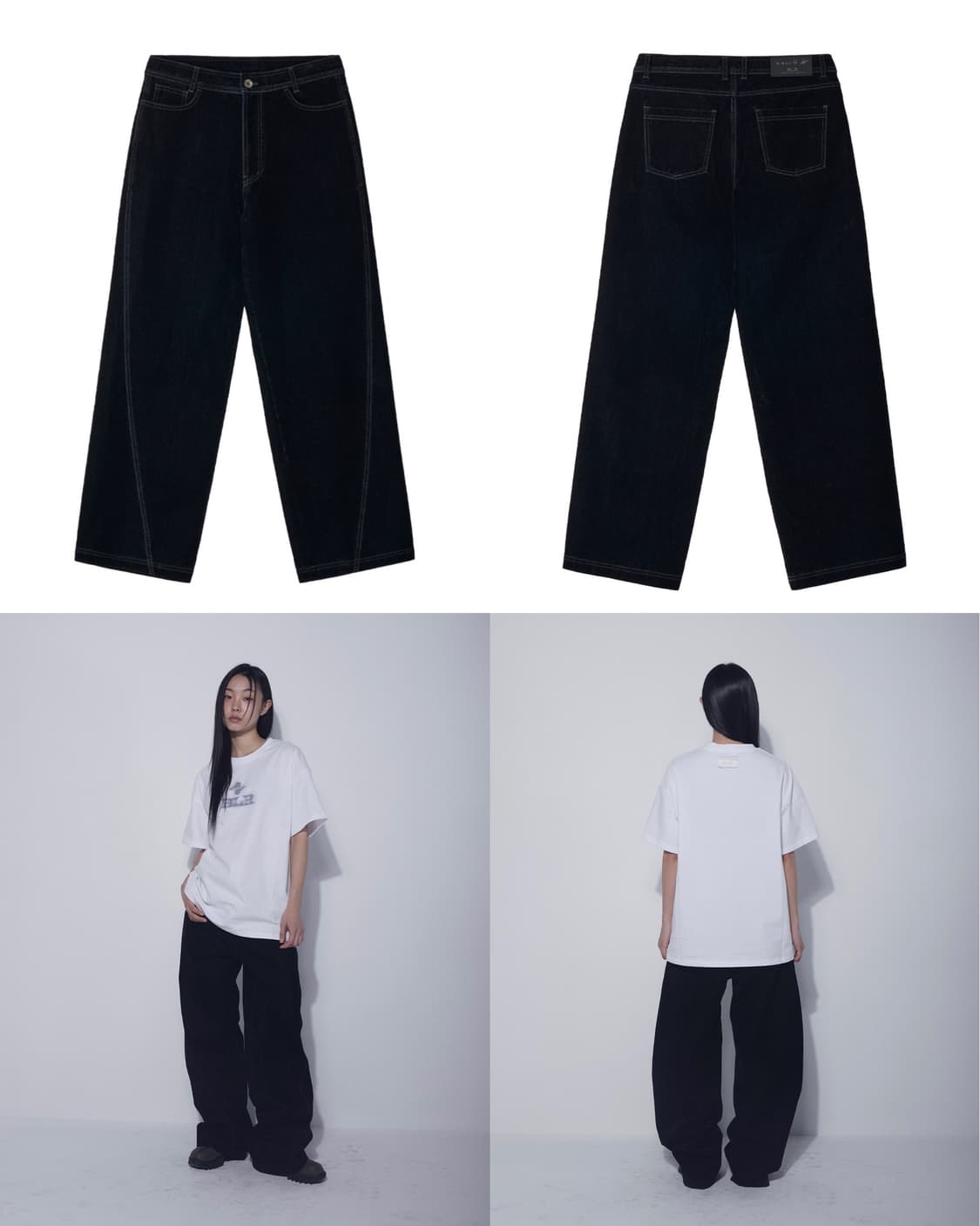 BLR 비엘알 벨벳 데님 사이드라인 팬츠 바지 M 상품이미지5