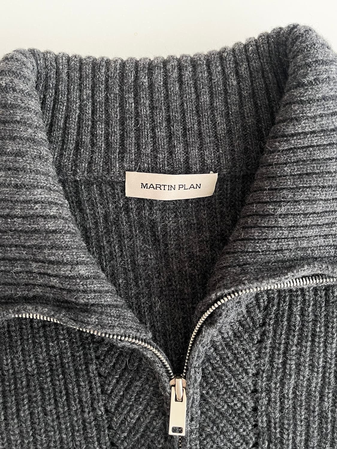 M) 마틴플랜 스티치 니트 점퍼 그레이 상품이미지4