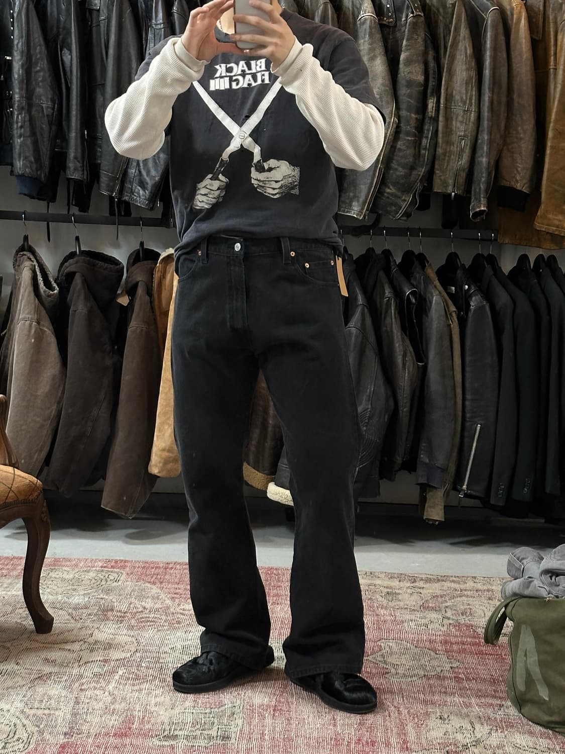 00’s 리바이스 517 블랙 부츠컷 플레어진 상품이미지2