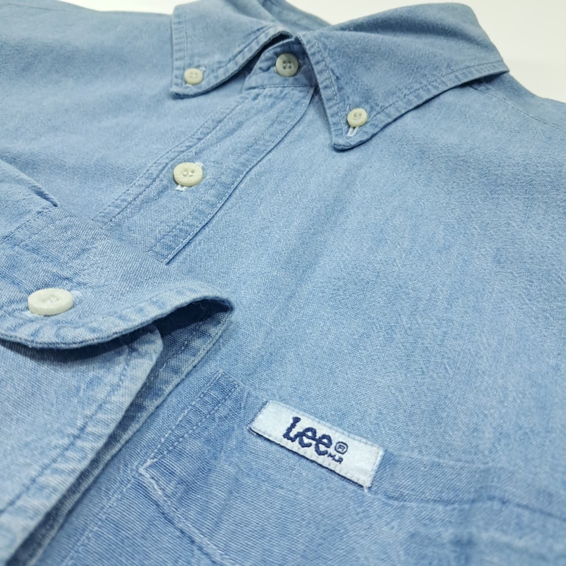 CL532 L 리 80s 유니온메이드 샴브레이 셔츠 남방 상품이미지4