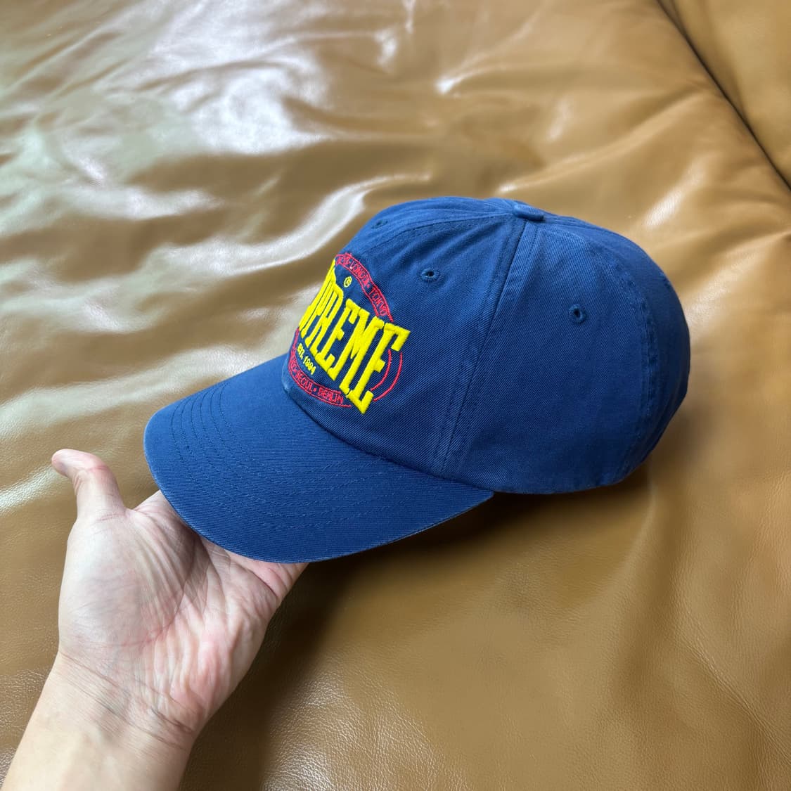 Supreme 슈프림 23fw 웜업 네이비 6패널 볼캡 모자 (Navy) 상품이미지5