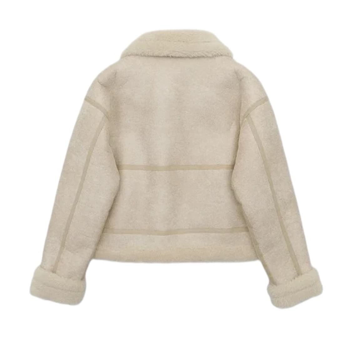 아이보리 무스탕 자켓 상품이미지2