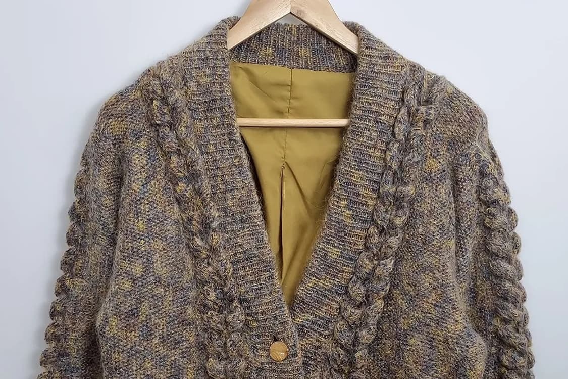 JPN 빈티지 브라운 모헤어 가디건  상품이미지3