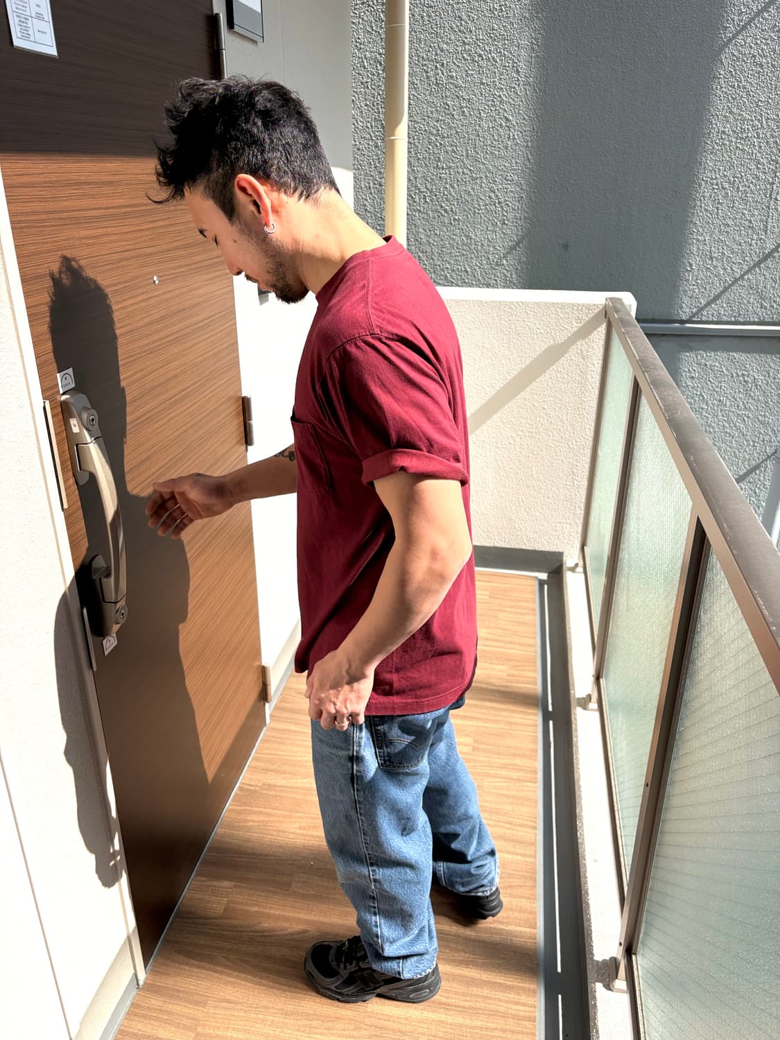 LLbean 반팔티셔츠 자주빛 컬러 (상태 좋음) 상품이미지3