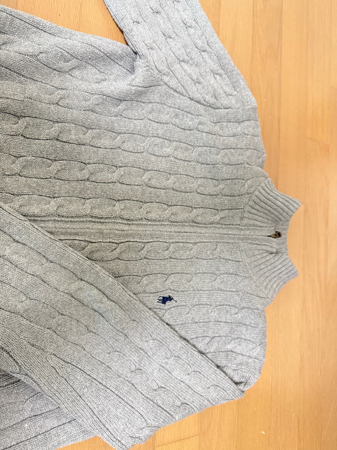 폴로 랄프로렌 케이블 니트 집업 가디건 m 상품이미지2