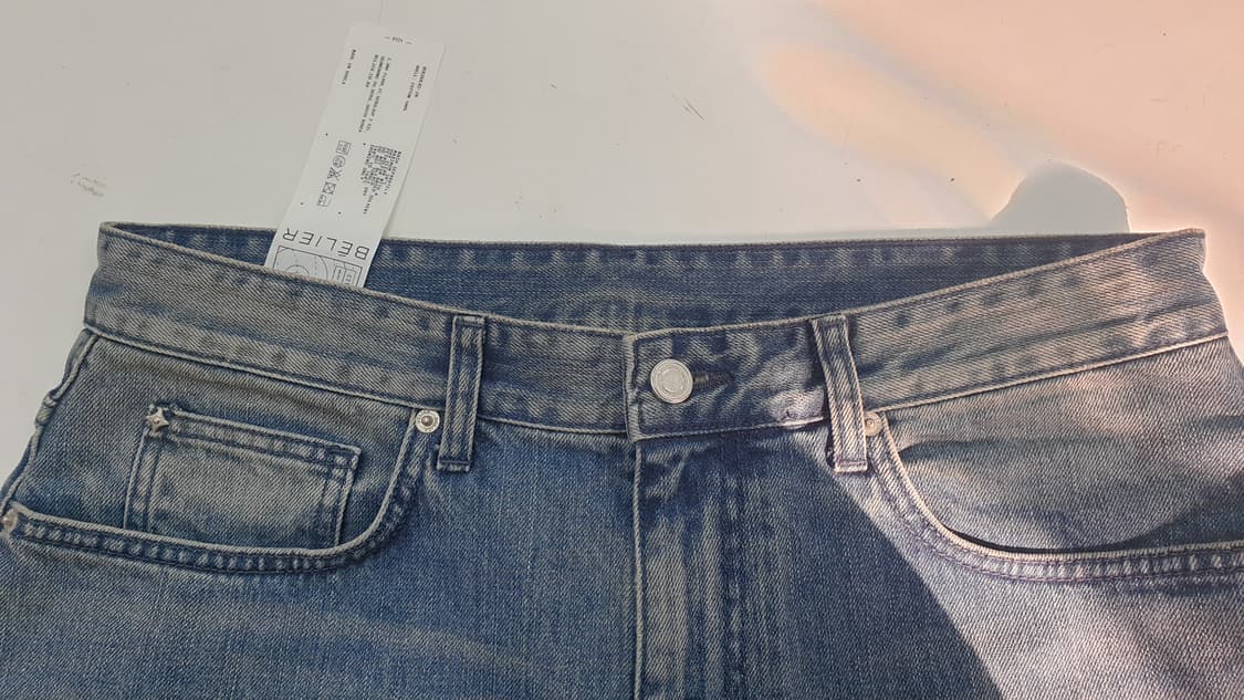 벨리에 중청 와이드 데님 팬츠 W32 L32 상품이미지7