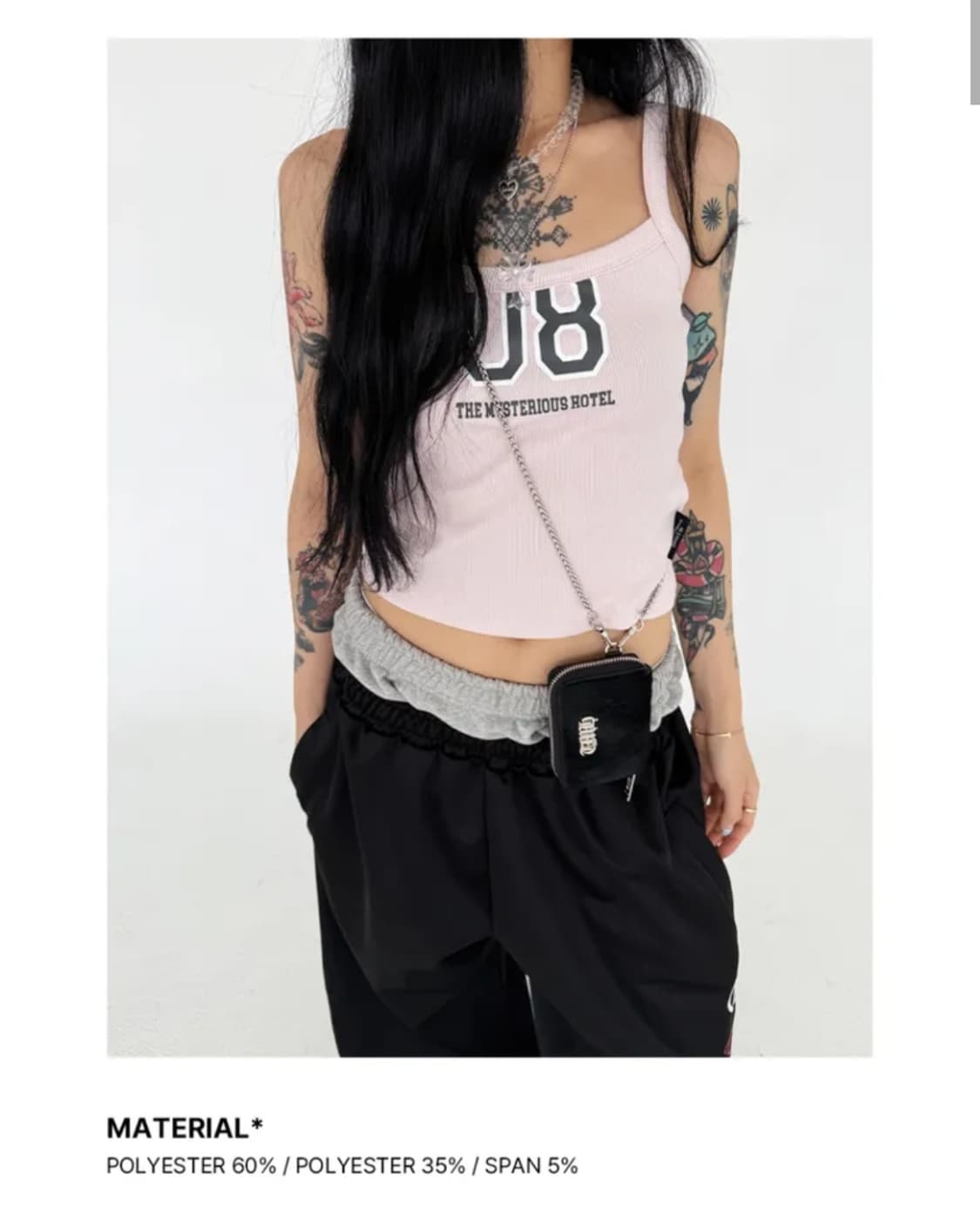 더미스테리어스호텔 핑크 나시 상품이미지2