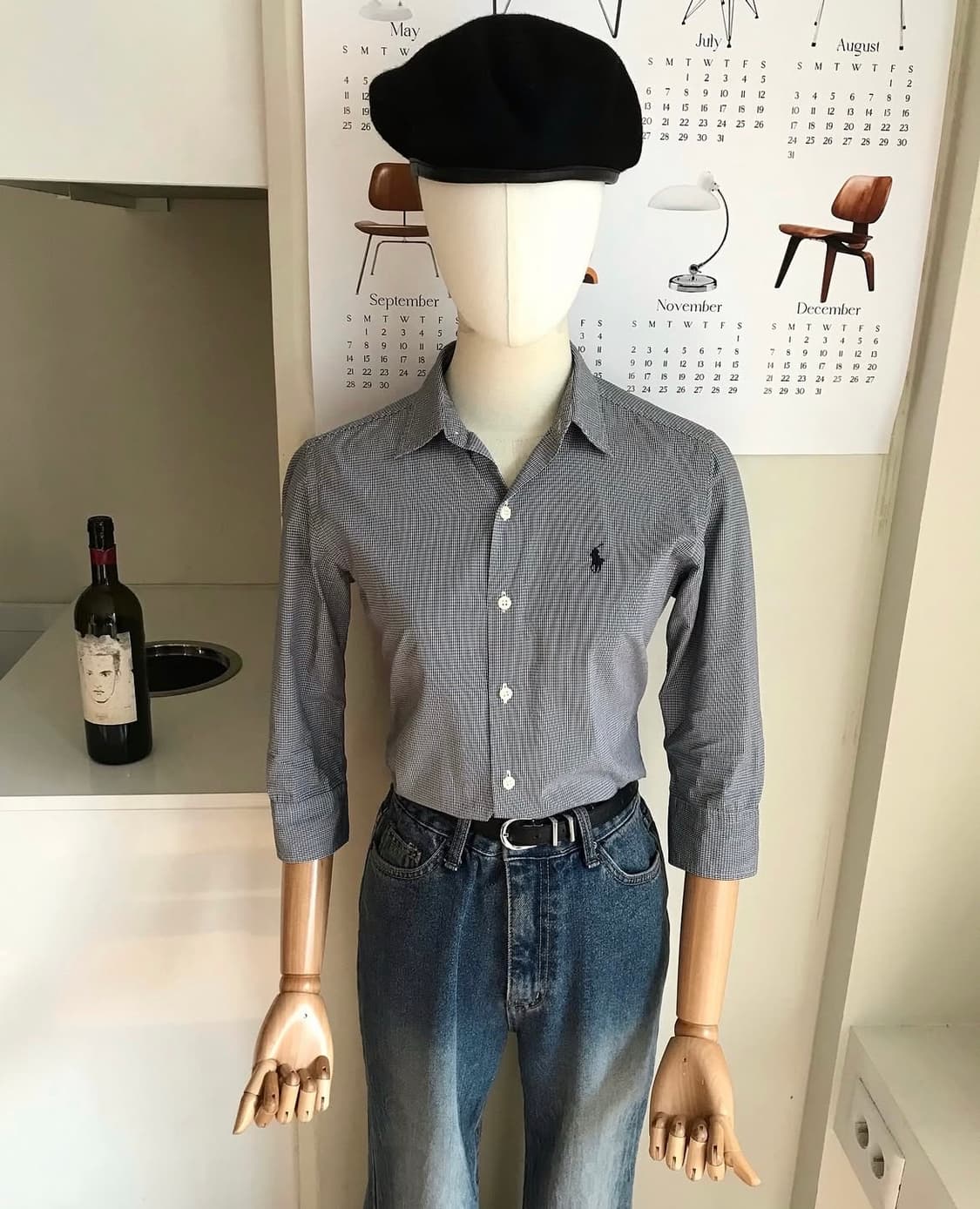 폴로 잔체크 7부 셔츠 상품이미지6