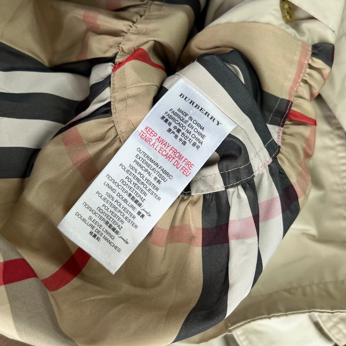 버버리 키즈 트렌치 원피스 8y 상품이미지5