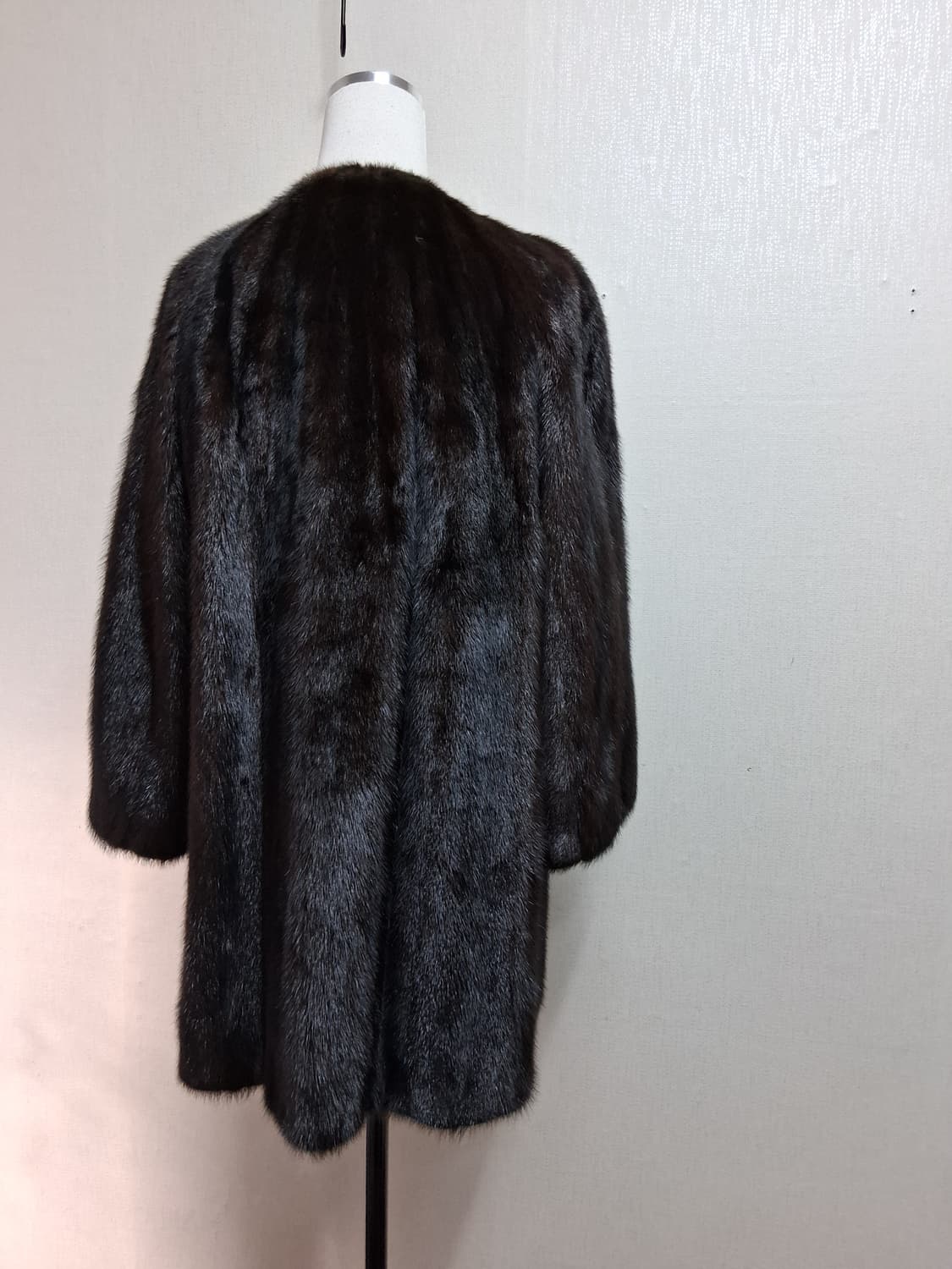 일본구제 ROTINY 밍크하프쟈켓 밍크코트 짙은브라운 검정섞인 66까지 상품이미지2