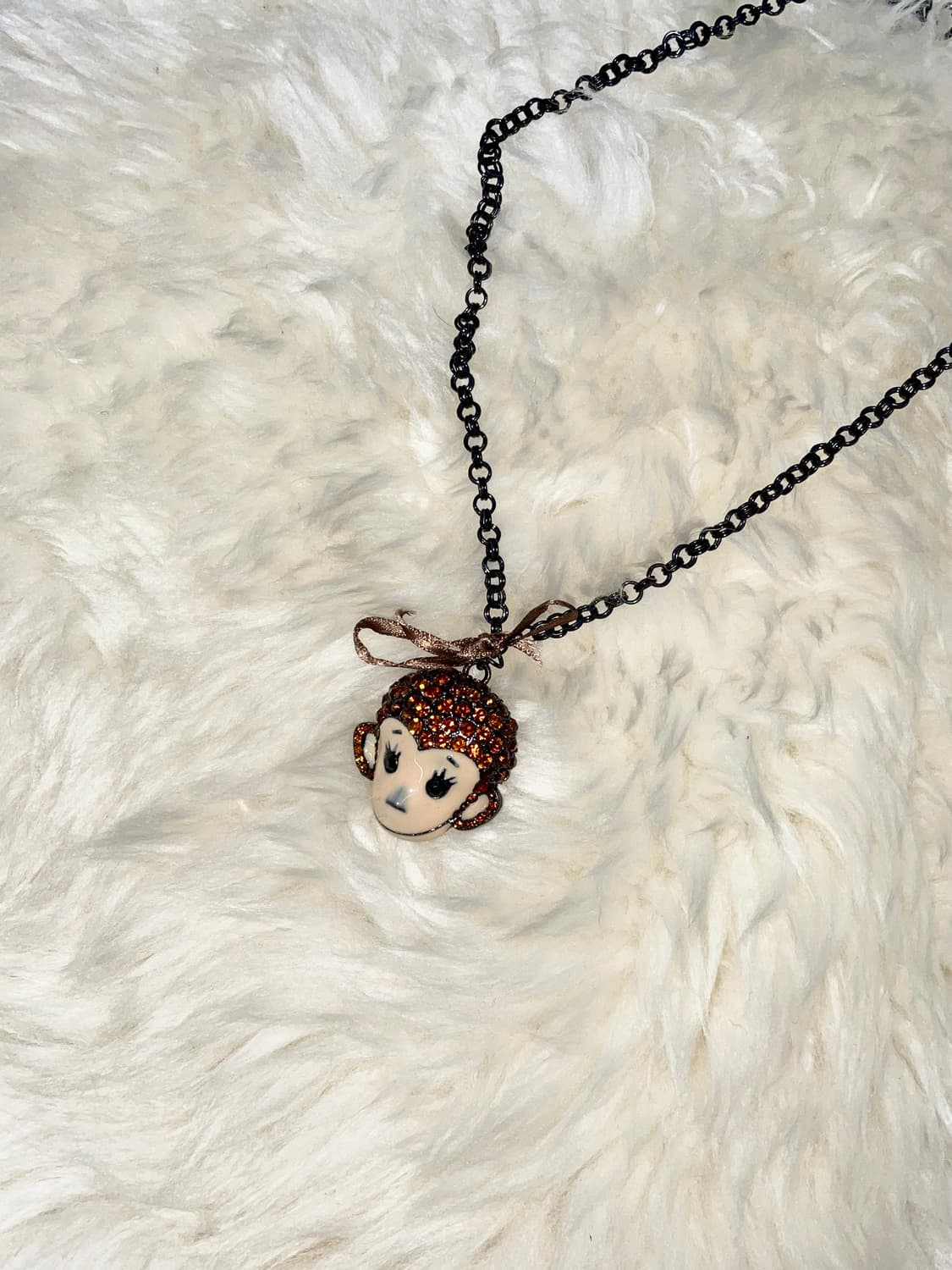 y2k 큐빅 몽키 네크리스 상품이미지4