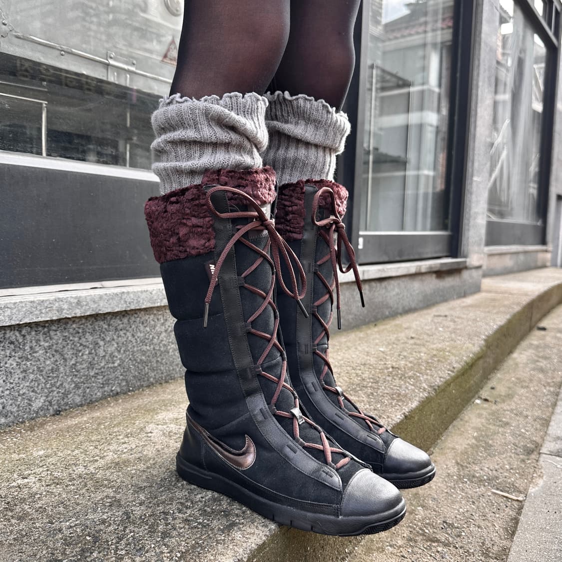 00s 나이키 가죽 & 스웨이드 니하이 부츠 상품이미지8