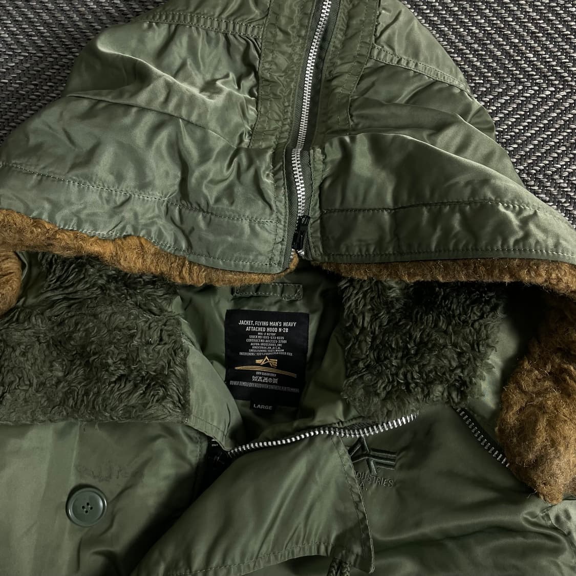 알파인더스트리 N-2B 밀리터리 숏 파카y 3141 상품이미지5