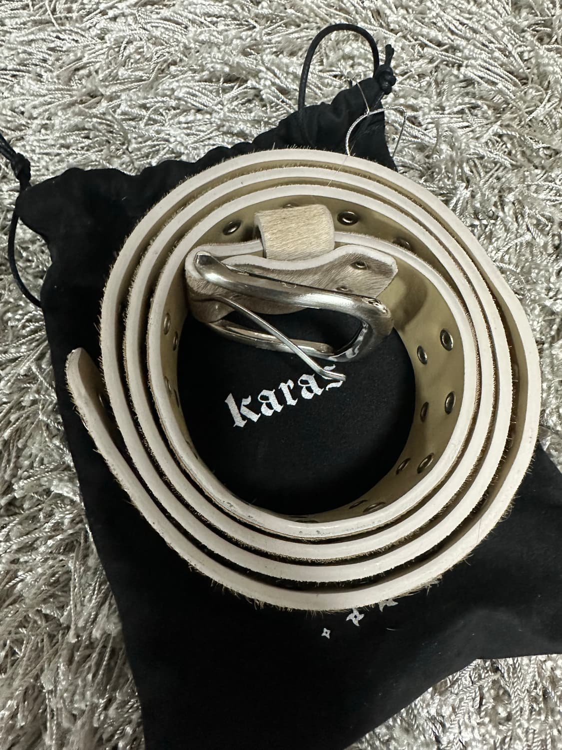 [2] karas 카라스 스터드 카프헤어 벨트 상품이미지3