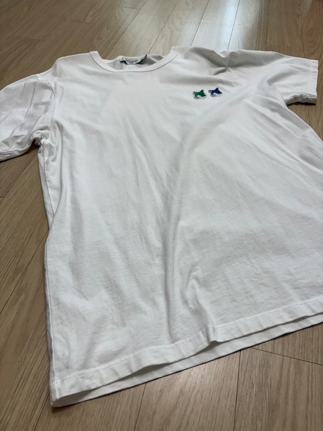 메종키츠네 더블폭스헤드 티셔츠 화이트 상품이미지7