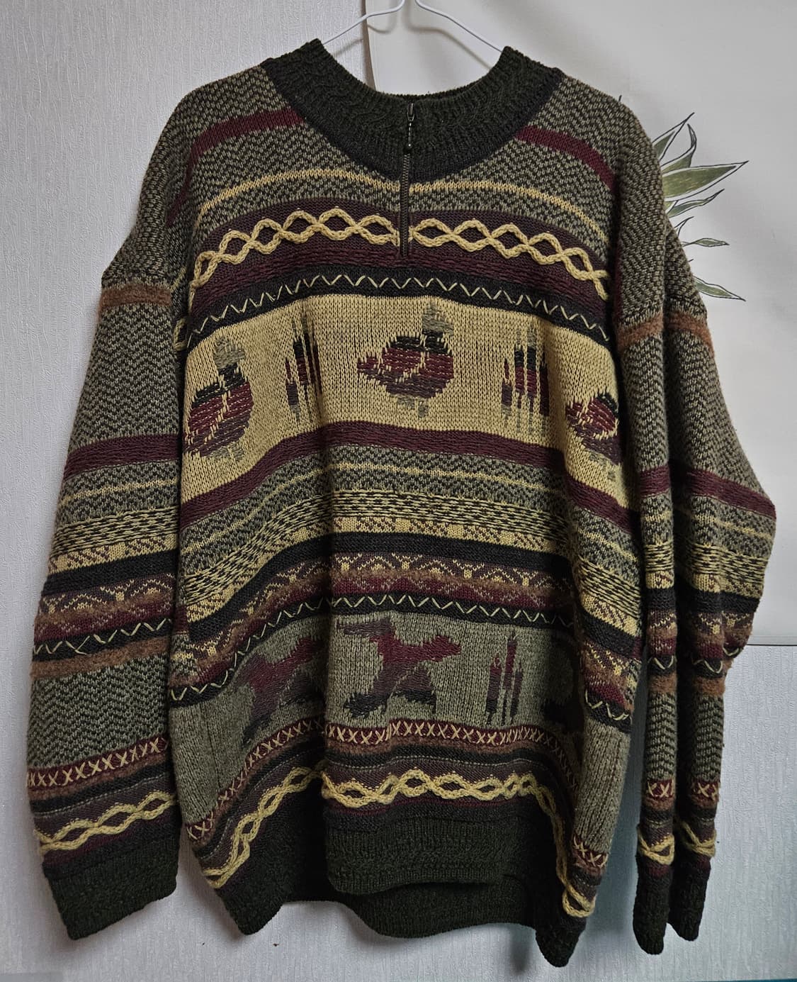 스노위피크 뉴질랜드 빈티지 반집업 니트/snowy peak 상품이미지1