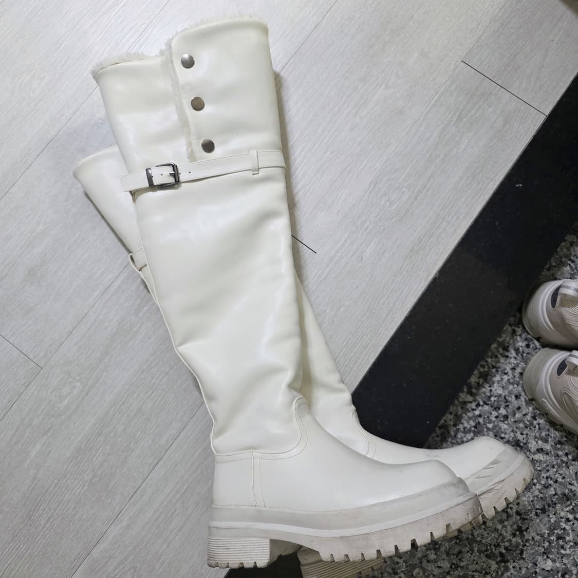 소가죽 100% 융기모 롱부츠 (실사) 상품이미지2