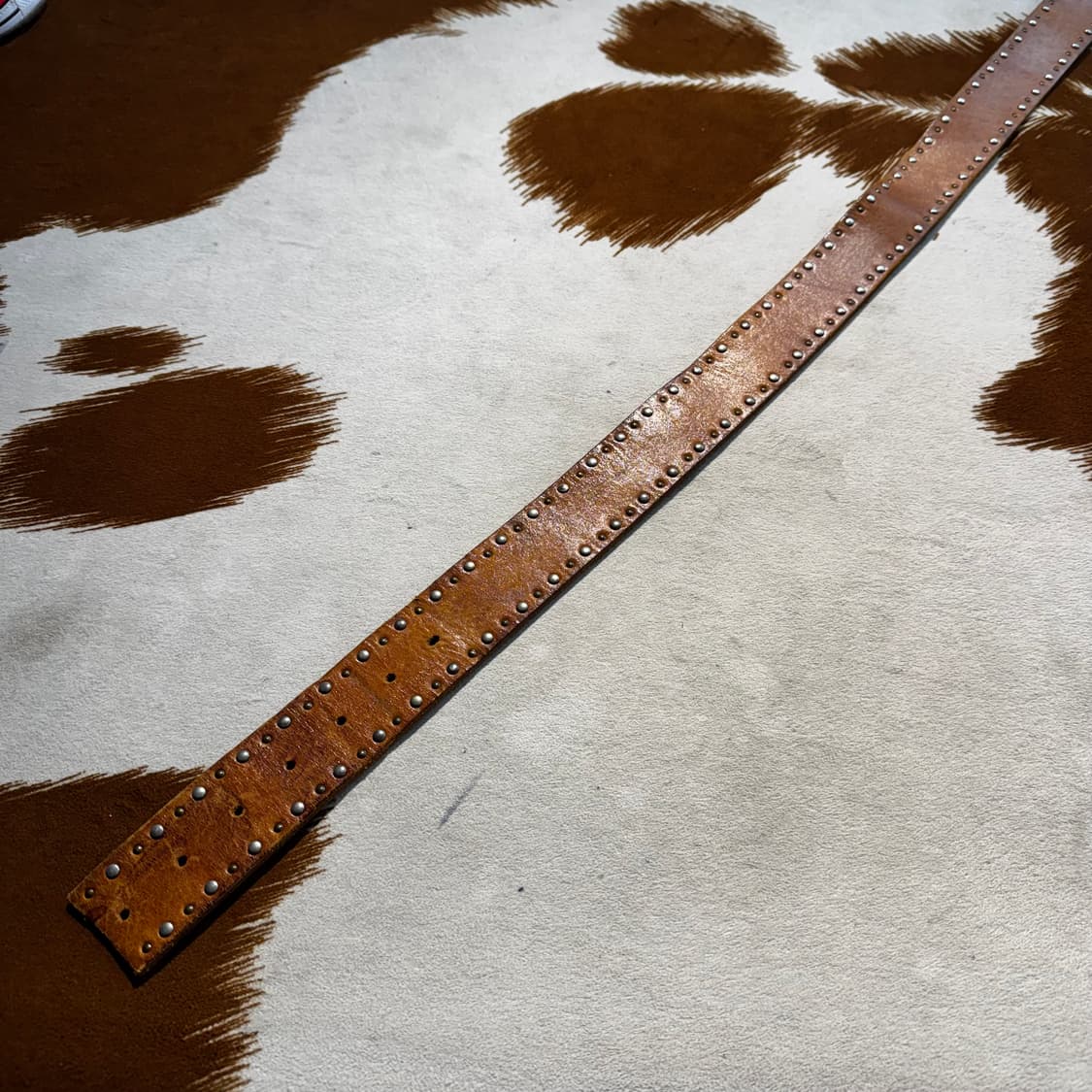 소가죽 스터드 웨스턴 벨트 브라운 (OS) 카우하이드 상품이미지7