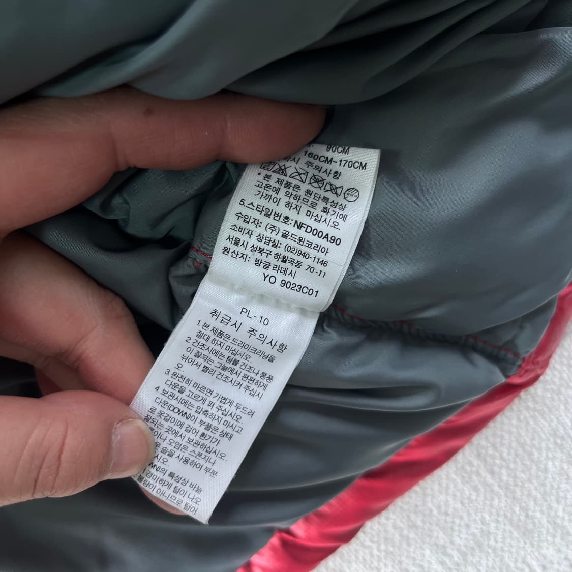 W 100 노스페이스 핑크 눕시700 패딩 상품이미지10