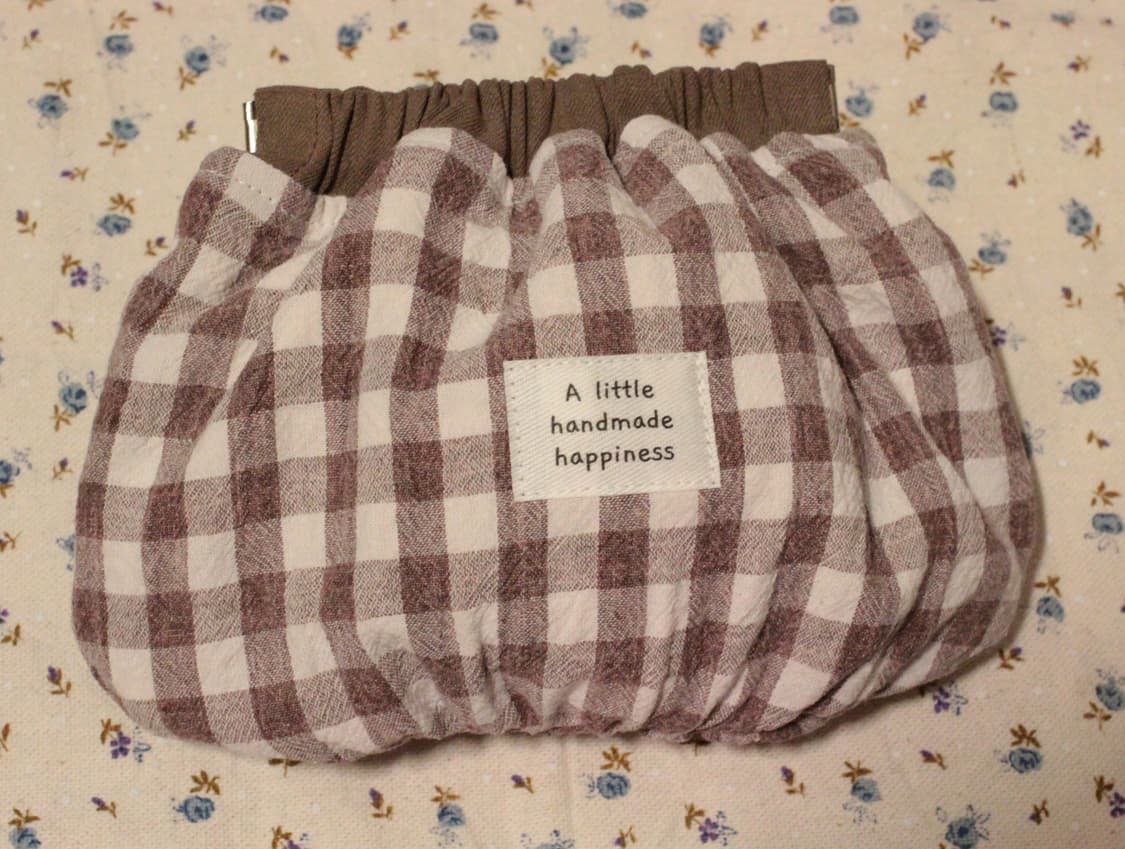 핸드메이드 브라운체크 바네 파우치 상품이미지10