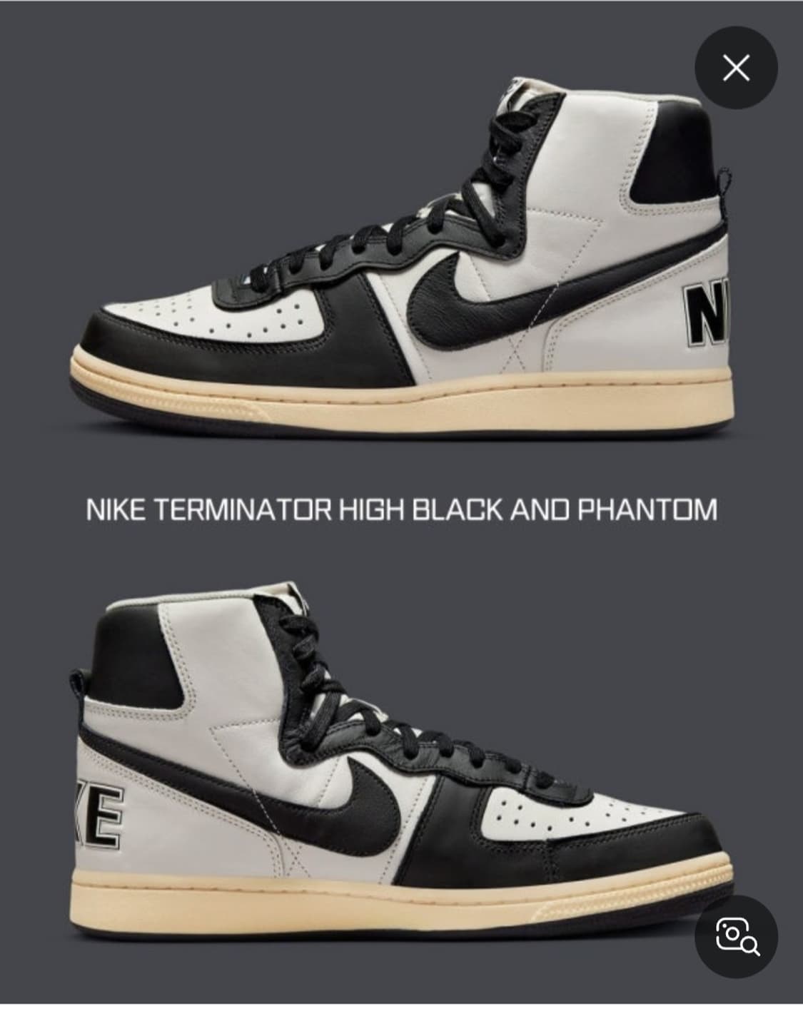 나이키 터미네이터 하이 블랙 앤 팬텀 상품이미지1