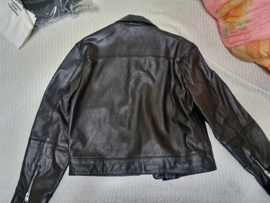 자라 박시핏 크롭 레더자켓 40 상품이미지2