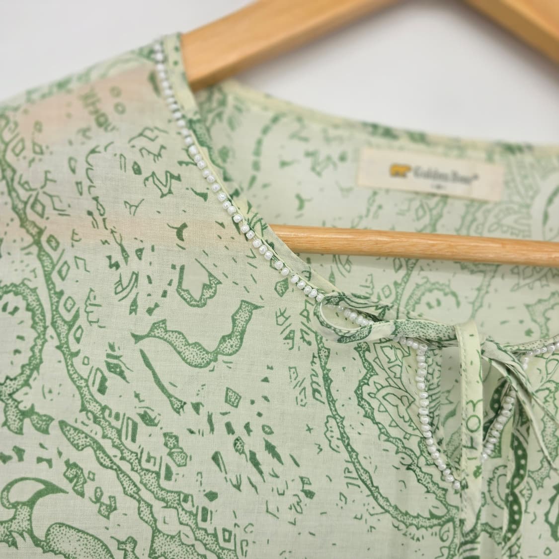 골든베어 페이즐리 반팔 블라우스 상품이미지2