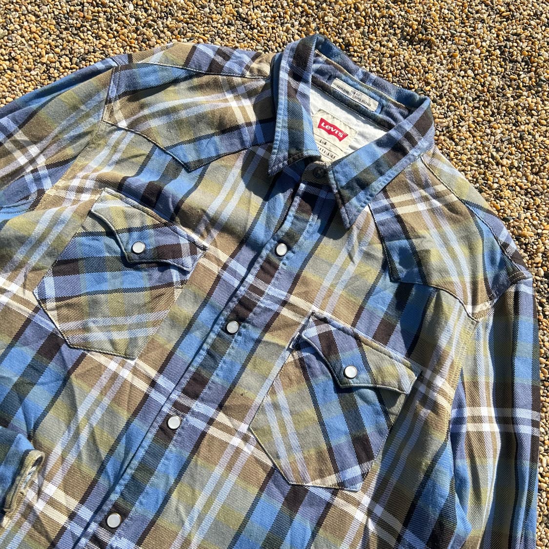 리바이스 웨스턴 화이트 라벨 체크 셔츠 상품이미지2