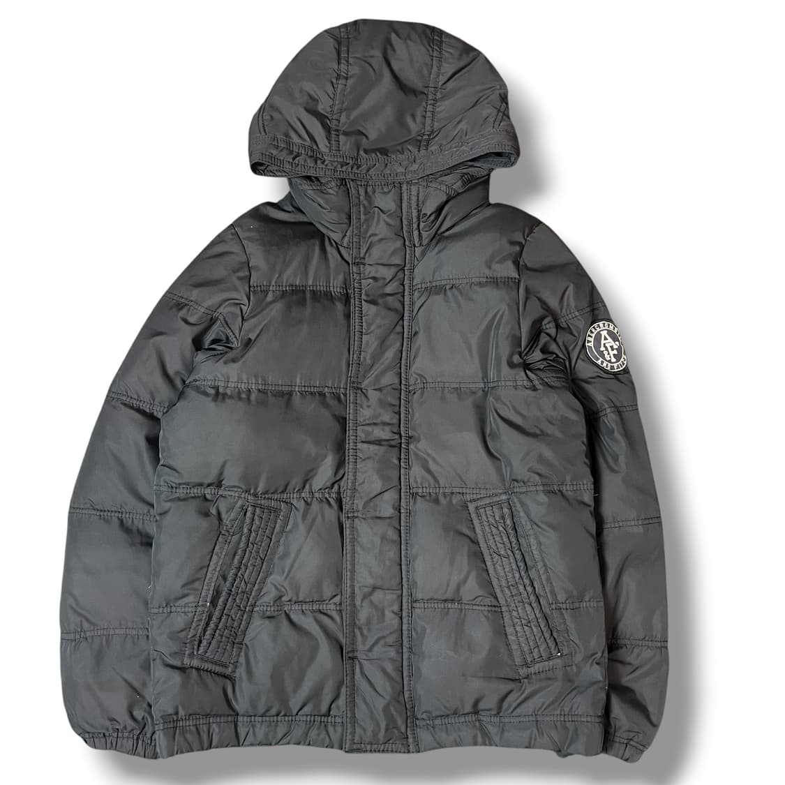 아베크롬비 히든버튼 블랙 푸퍼 패딩 S 상품이미지1