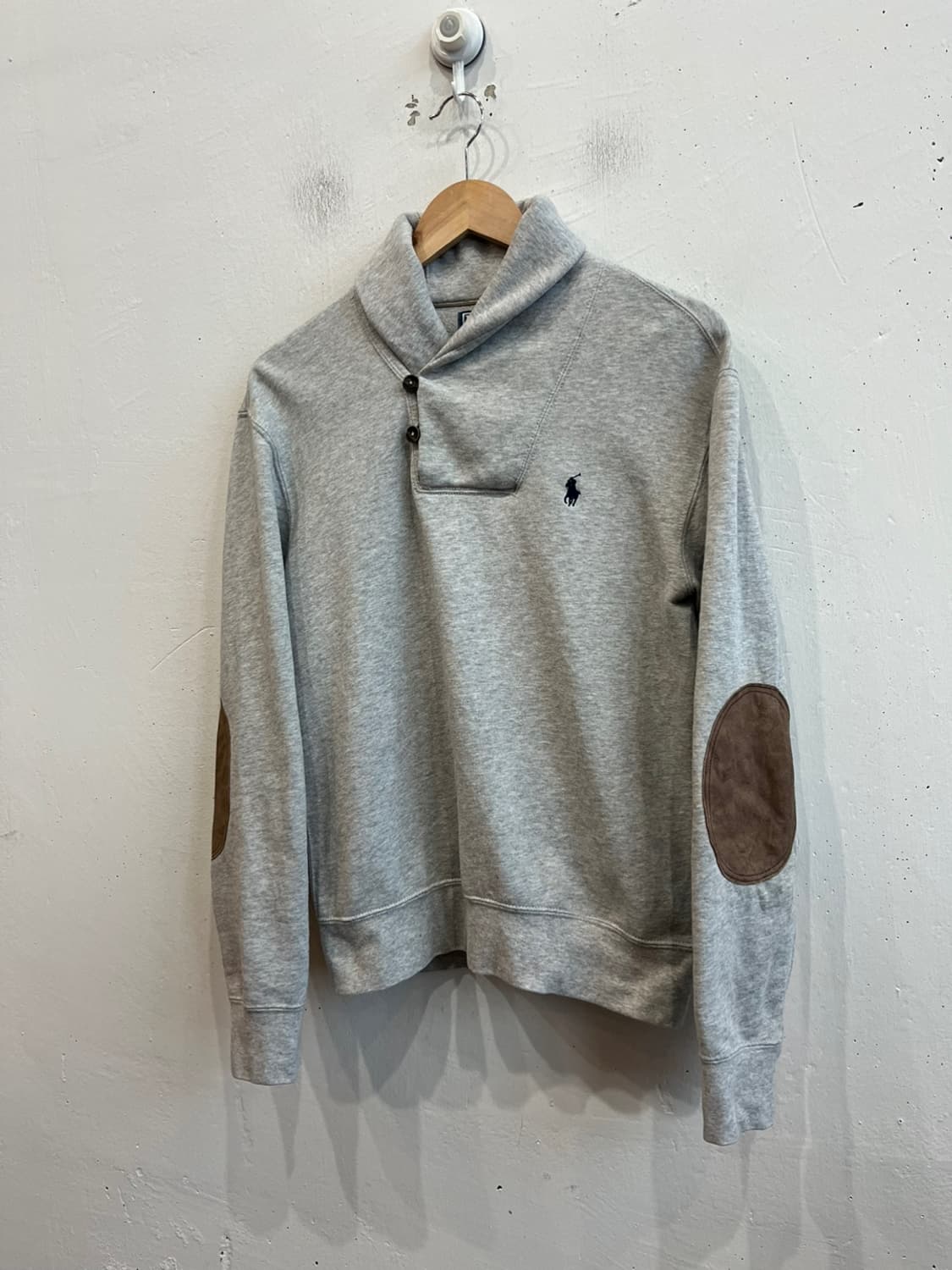 폴로랄프로렌 레더 엘보패치 숄카라 맨투맨 스웻셔츠 S 상품이미지1