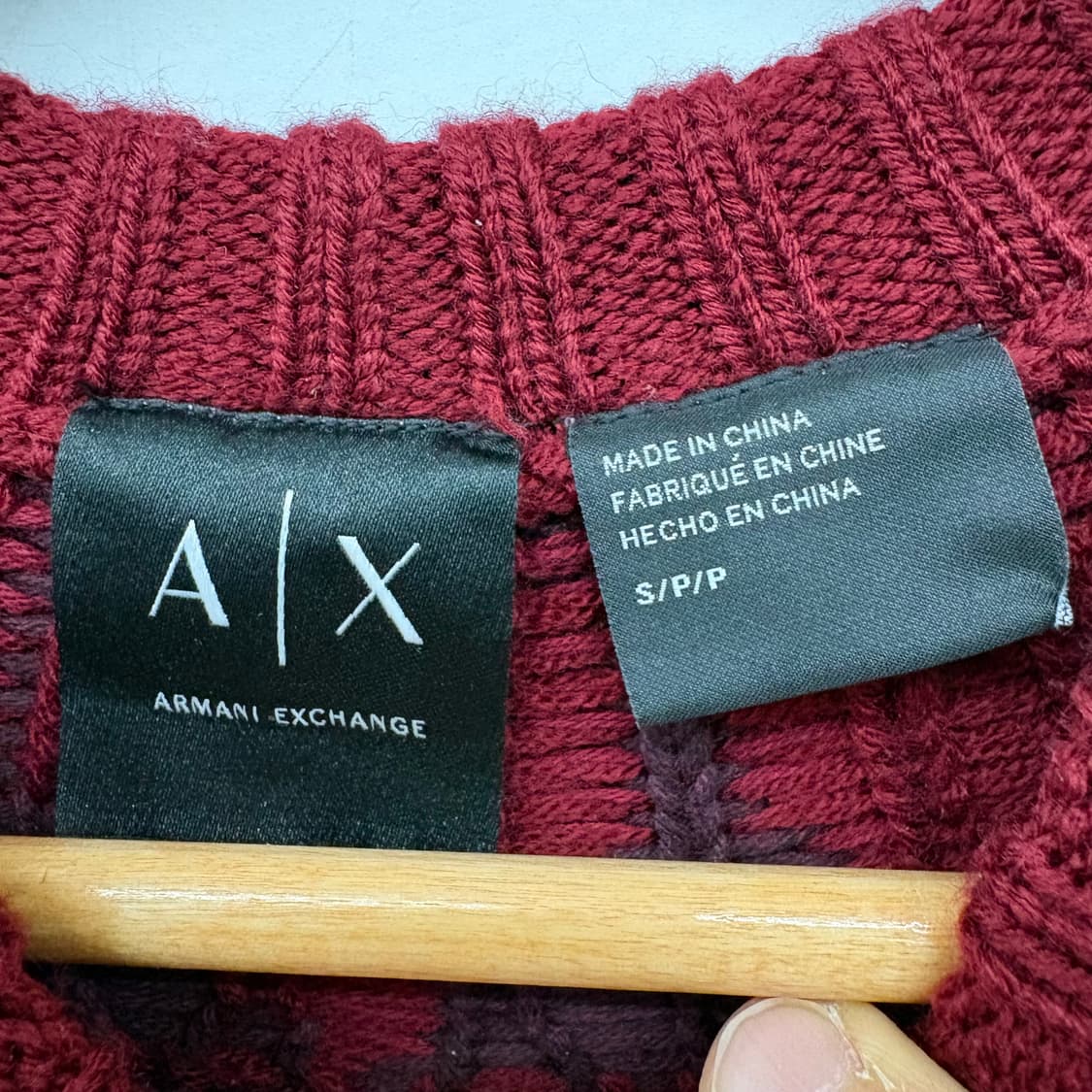 알마니 패턴 니트 스웨터 남L 상품이미지4