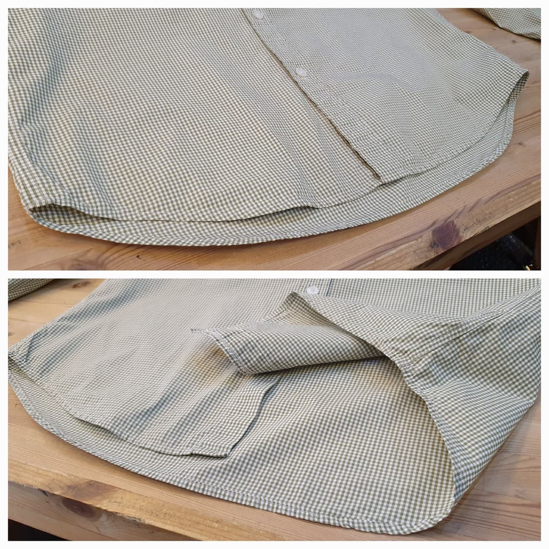 100.라코스테 Slim Fit 체크셔츠(그린)  상품이미지5