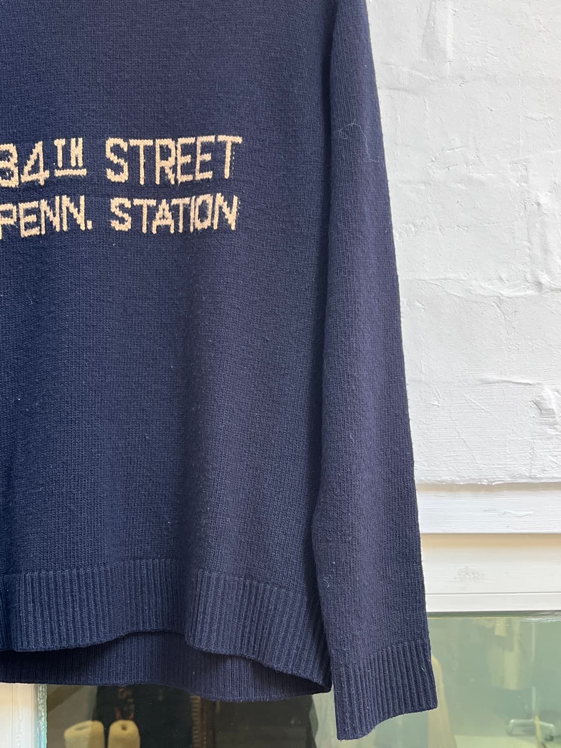 Man on the boon 네이비 울 혼방 니트 S 상품이미지4