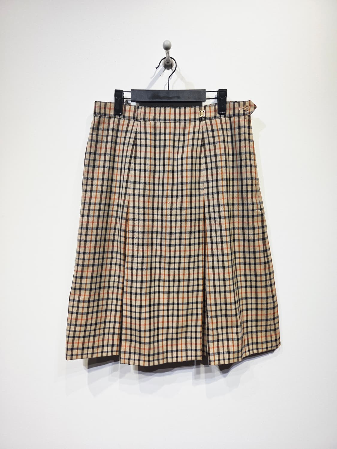 닥스(DAKS) 하우스체크 울 100% 플리츠 스커트 상품이미지2