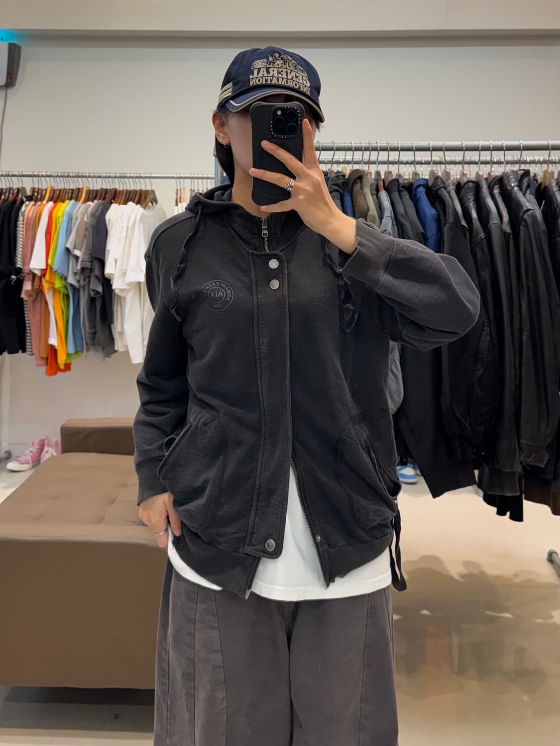 알마니 익스체인지 블랙 후드집업 상품이미지6